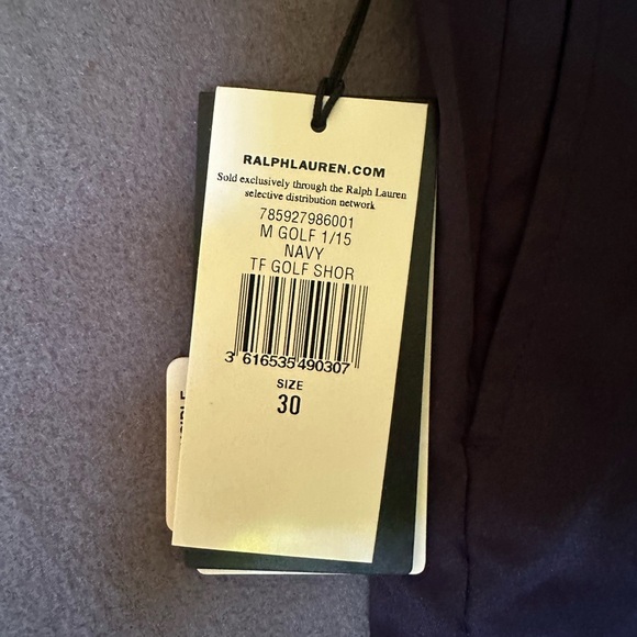 NWT Ralph Lauren X Men’s Golf Shorts Navy Blue - Picture 9 of 9
